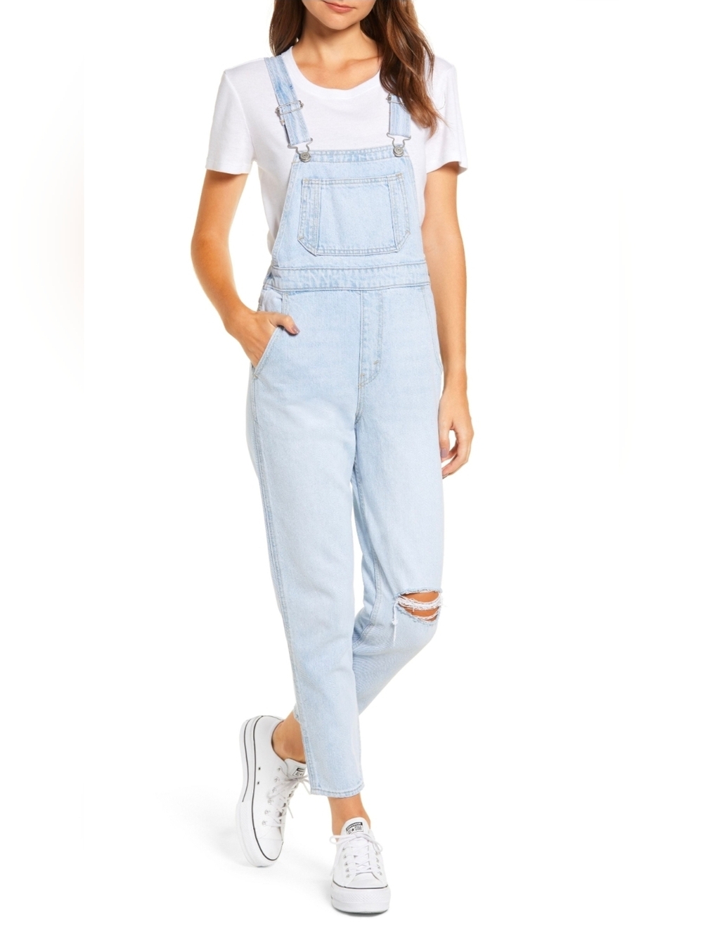 NWT Levi's Mom Overalls in Donna Martin Non-Stretch Denim Jean Coverall 25 $128